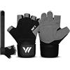 WESTWOOD FOX Guanti da palestra Allenamento fitness Antiscivolo Guanti per sollevamento pesi ammortizzanti Impugnatura imbottita Traspirante Senza dita Supporto per allenamento per uomini Donne Eserci