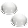 PATIKIL Lente Convessa Piatta Diametro 50mm, 2 Pezzi Altezza 22mm Vetro Borosilicato Alto Lente Ottica Convessa Condensatore LED con Bordo per Torcia Auto Bicicletta, Trasparente 3mm
