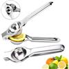 Poraceous 2 Pezzi Spremiagrumi Manuale, Spremi Limone 7 cm Diametro, Acciaio Inox di Qualità Premium Anti-Caustico, Spremi Lime per Cucina, Bar e Ristorante, Sicuro Durevole, Lavabile in Lavastoviglie
