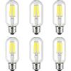HUAMu Lampadina E27 T45 LED Edison 6W Bianco freddo 6500K 60W Ricambio a incandescenza Lampadina decorativa LED vintage E27 Lampadina a filamento tubolare trasparente T45 (confezione da 6, non dimmerabile)