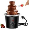 PORFOYO Fontana di Cioccolato Elettrica, Fontana di Cioccolato a 3 Livelli, Macchina per Cioccolata Fondente in Acciaio Inox con 60W, Capacità 450g, per Feste, Compleanni, Natale