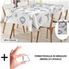 BVT Tovaglia Antimacchia in Poliestere Impermeabile stampata cucina + fermatovaglia