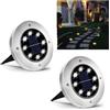 Driwei 2 FARO PICCHETTO LAMPADA LED SOLARE DA ESTERNO GIARDINO FARETTO 8 LED SEGNAPASSI