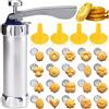 Hongu Macchina Pistola Per Biscotti Alluminio Siringa Dolci Formine Sparabiscotti 24pz