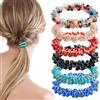 SXQLYH 6 elastici per capelli da donna con cristalli di strass, scrunchies elastico, supporto per coda di cavallo, gomma per capelli, coda di cavallo, per donne e ragazze (B)