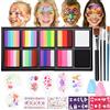 Janolia Truccabimbi Kit, Body Painting Colori Macaron, Kit Trucca Bimbi Completo per Halloween Carnevale Pasqua Natale Cosplay Festa Di Compleanno