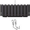 Prosperplast Boardee Fencycase DDEF400W-S433 Balconiera balcone box con Sospensione Sistema di Irrigazione Fioriera (Antracite, 380 mm)