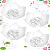 WhistenFla Portasapone con drenaggio, confezione da 3 portasapone da bagno per doccia, in silicone, autodrenante, a forma di loto, portasapone, per cucina, lavandino, vasca da bagno (bianco)