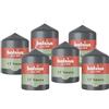 Bolsius - Essentials - candela a pilastro - grigio - 8cm - 6 pezzi - candela decorativa - contiene cera vegetale naturale - senza olio di palma