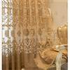 Amidoudou 1 paio di lussuose tende trasparenti europee in tulle ricamato, per camera da letto e soggiorno (oro, 137 x 228 cm)