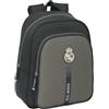 safta Real Madrid, 3a squadra, 24/25, zaino scolastico, ideale per bambini di diverse età, comodo e versatile, qualità e resistenza, 27 x 10 x 33 cm, grigio, M, Casual