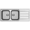 SCHOCK | Lavello Cucina Master D200 2 Vasche con Gocciolatoio, Vasche Sinistre, Lavello in Acciaio Inox con Guarnizione Preinstallata, 1160x500mm