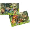 HERMA 19743 - Sottomano da scrivania Dino World, 3 pezzi, per bambini, in cartone, 55 x 35 cm, motivo su entrambi i lati, per ragazze e ragazzi