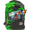 Go Pop - Zaino Estensibile Monster Truck - 3 Grafiche Frontali Intercambiabili e Pop-Up, 3 Scomparti con cerniera, Schienale e Spallacci Imbottiti, adatto alla scuola primaria, 31 l x43 h x17,5 p cm