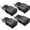 JupptElectronics 4-Pack Charger USB 2A Adaptive Fast Charging Plug Compatibile con Samsung Galaxy S20 S10 S6 S7 S8 S9/Edge/Plus/Active, Note 5 8 9 10 per iPhone 11 Pro/X 8/7, Sostituzione Caricatore Rapido Originale