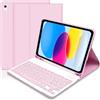 Hofsos Tastiera iPad 10 Generazione 10.9 2022/(A16) 11 Generazione 11 2025 con Custodia, Italiano QWERTY Rimovibile Tastiera ipad 10,9/11, Slim Cover ipad 10 Generazione con tastiera,Rosa