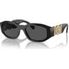 Versace 0VE4361 Occhiali da Sole, Nero (Black), 53 Unisex-Adulto - stile contemporaneo