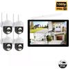 KIT TELECAMERE VIDEOSORVEGLIANZA 4 CANALI CON MONITOR HD INFRAROSSI + DVR