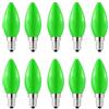 WULUN Lampadine colorate WULUN E14 della candela 1W LED, risparmio energetico, illuminazione della decorazione del partito, AC/DC 220-240V, 10-Pack, VERDE