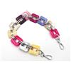 filati italiani Manici per Borse a Catena in Resina Colorata marmorizzata 45cm con moschettone Anello Oro da 2,5cm per ricambi e Borse Handmade (Mixed - Argento)