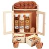 BRUBAKER Cosmetics set beauty da bagno e igiene personale cocco in comodo armadietto in legno