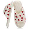 GOEWY Pantofole da donna in memory foam, per casa, camera da letto, velluto a coste, fasce incrociate, punta aperta, sandali scarpe comode, regalo alla moda per donne, suola antiscivolo, Cuore d'amore