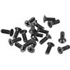 sourcing map M3,5 x 10 mm Phillips vite di fissaggio nero per computer portatile PC TV Fan interruttore audio 50 pz