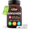 NÄTOO Ashwagandha KSM-66 ® Bio, 120cps da 300mg, Rimedio Ayurvedico per cortisolo, stress e sonno, Integratore Ashwagandha Pura (Ginseng Indiano), Qualità Premium KSM 66, Vegano