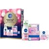 NIVEA (BEIERSDORF SpA) NIVEA Essentials Skincare Kit cofanetto regalo donna, Set regalo donna con Crema Viso Idratante Nutriente 50 ml, Struccante Occhi Waterproof 125 ml e Burrocacao Labbra Labello Soft Rosé 4.8 g