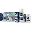 NIVEA (BEIERSDORF SpA) NIVEA MEN SENSITIVE KIT 2025 SCHIUMA BARBA 200 ML + BALSAMO BARBA 100 ML + DEO AID BLACK & WHITE ROLL ON 50 ML
