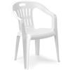 IPAE PROGARDEN Sedia da Giardino Plastica 56x55x78h cm colore Bianco - PS862401 Piona