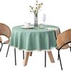 FANIVIN Tovaglia rotonda in cotone e lino Resistente all'acqua e alle macchie Facile da pulire Verde chiaro Diametro 160cm