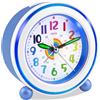Ayybboo Sveglia Bambini Senza Ticchettio Con Snooze e Luce Notturna, Didattica a Batteria per Ragazzi e Ragazze, Analogica al Quarzo (Blu arcobaleno)