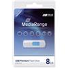 Mediarange Pen Drive 8GB MediaRange USB 2.0 Slider blu [MR971]