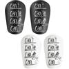 Tolenre 2 Paia Parastinchi da Calcio, per Bambini e Uomini, Mini Parastinchi per Adulti e Bambini, Sport Shin Pads, Accessori per Protezione da Calcio Delle Gambe (Nero + Bianco)