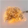 Catenaria Natalizia LED 9m 8 GIOCHI DI LUCE Cavo TRASPARENTE IP44 Colore Bianco Caldo 2200 - 2300 °K