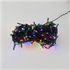 Catenaria Natalizia LED 8 GIOCHI DI LUCE 8m Cavo VERDE IP44 MULTICOLOR Colore Multicolor