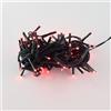 Catenaria Natalizia LED 8m 8 GIOCHI DI LUCE Cavo VERDE IP44 Luce ROSSO Colore Rosso 620 - 625 °K