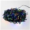 Catenaria Natalizia LED 8 GIOCHI DI LUCE 23m C.VERDE IP44 MULTICOLOR Colore Multicolor