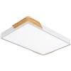 Plafoniera LED Rettangolare 30W CCT 60x40cm Legno/Bianco