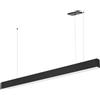 Lampada Lineare LED a Sospensione 42W 120cm Nera con driver Philips