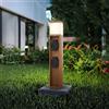 Paletto da Giardino Rettangolare Doppia Presa Corrente 40cm G9 - Corten