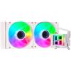 ITEK Cooler itek "hydro cube 240b" 240mm (raff. a liquido) argb, pwm fan,skt universale - white - itlchca240w