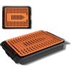 STARLYF Griglia Elettrica Senza Fumo STARLYF Smokefree Grill Cooper, Nuovo design, 1250W, Griglia No Fumo Carne Pesce e Verdure Grigliate Cucina Barbecue (Griglia Elettrica Rame)