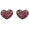 Bronzallure Orecchini a lobo CUORE PAVÈ ROSA Donna Bronzallure