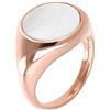 Bronzallure Anello CHEVALIER E PIETRA BIANCA PIATTA M12 Donna Bronzallure