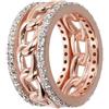 Bronzallure Anello A FASCIA MAGLIA GRUMETTA ROSE M12 Donna Bronzallure