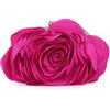 LHHMZ Pochette elegante rosa da donna Pochette in raso floreale Fiore Festa di Nozze Frizione