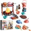 CUTE STONE Barbecue Giocattolo Per Bambini – Set Cucina Realistico 63 Cm Con Effetti Luce E Fumo – 25 Pezzi Accessori
