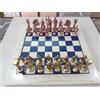 Handmade 38.1cm Scacchi Gioco Tavola Set Marmo Romana Ottone Pezzi Pesante Sconto Limited